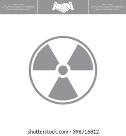 Flat radiation icon