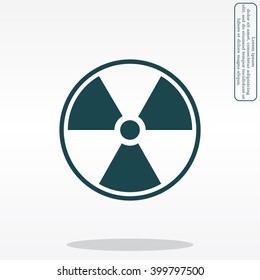 Flat radiation icon