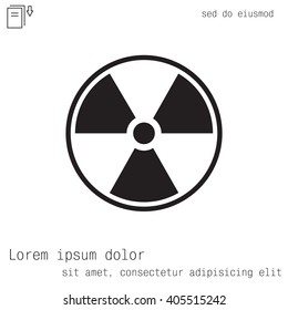 Flat radiation icon
