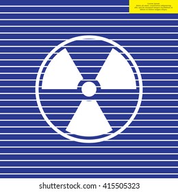 Flat radiation icon