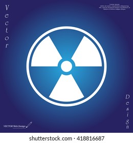 Flat radiation icon