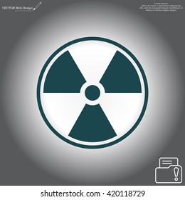 Flat radiation icon