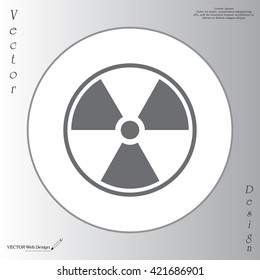 Flat radiation icon