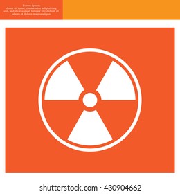 Flat radiation icon