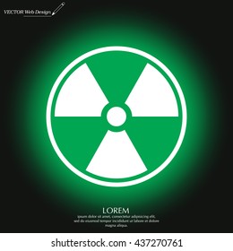 Flat radiation icon