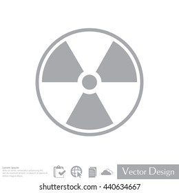 Flat radiation icon