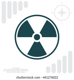 Flat radiation icon