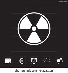 Flat radiation icon