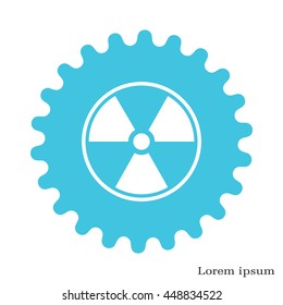 Flat radiation icon