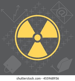 Flat radiation icon