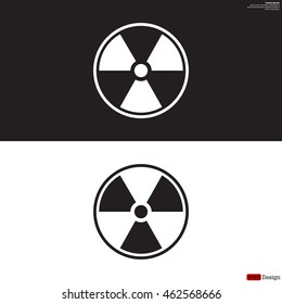 Flat radiation icon
