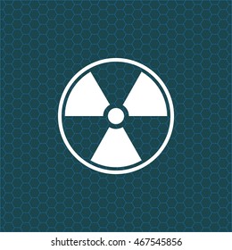 Flat radiation icon