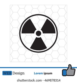 Flat radiation icon