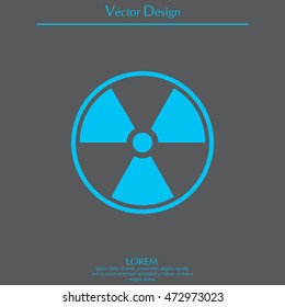 Flat radiation icon