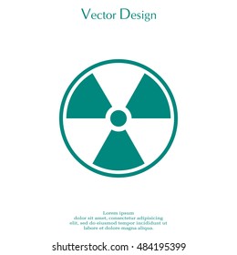 Flat radiation icon