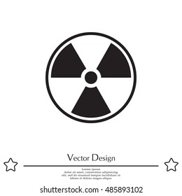Flat radiation icon