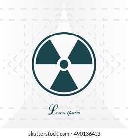 Flat radiation icon