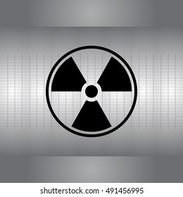 Flat radiation icon