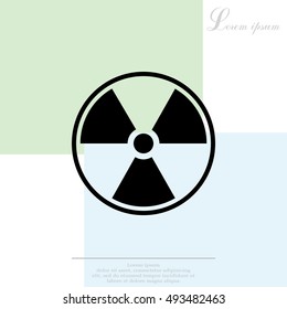 Flat radiation icon
