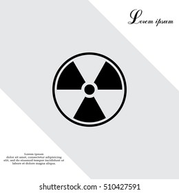 Flat radiation icon