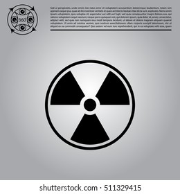 Flat radiation icon