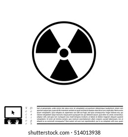 Flat radiation icon