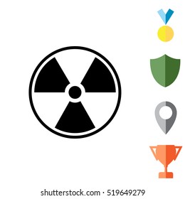 Flat radiation icon