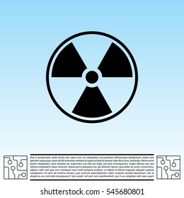 Flat radiation icon
