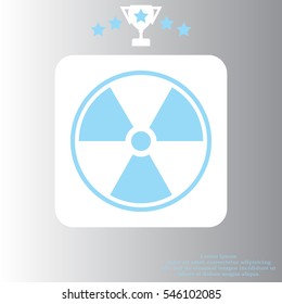 Flat radiation icon