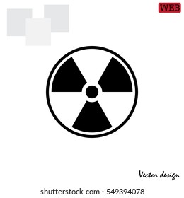 Flat radiation icon