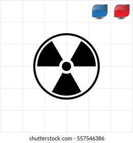 Flat radiation icon