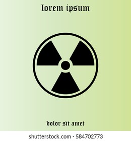 Flat radiation icon