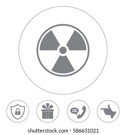 Flat radiation icon