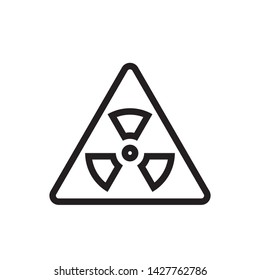 flat radiation icon symbol sign, logo template, vector, eps 10