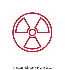 flat radiation icon symbol sign, logo template, vector, eps 10