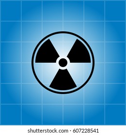 Flat radiation icon. vector illustration