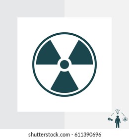 Flat radiation icon. vector illustration
