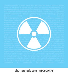 Flat radiation icon. vector illustration