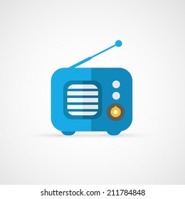 Flat radio icon.