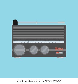 Flat radio icon.