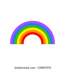 Flat Rainbow Icon. LGBT Concept. Vector.