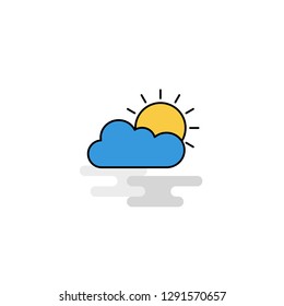 Flat Raining Icon. Vector