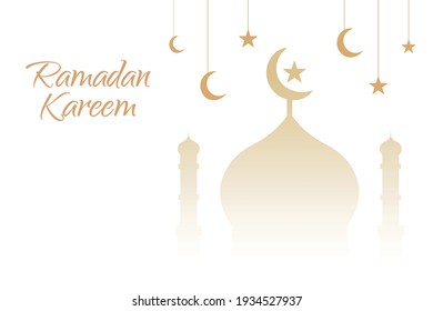 Ilustración de fondo del Ramadan Flat Kareem.