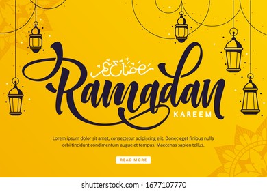 fondo de letras planas ramadan kareem