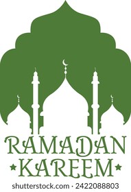 Flat Ramadan Mubarak wishes Ramazan month islamic blessing month. Ramadan Mubarak written in Arabic Beautiful Calligraphy best for using as Greeting Card