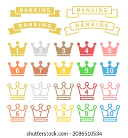 Flat ranking Icon Set (full color)
