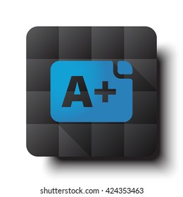 Flat Rating icon on black app button with drop shadow