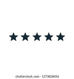 flat rating star icon design vector