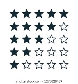 flat rating star icon design vector