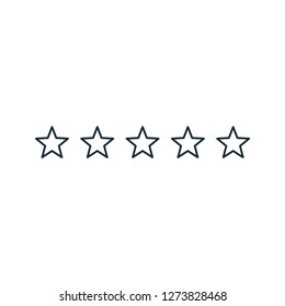 flat rating star icon design vector
